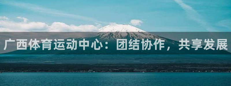 谈球吧体育官网：广西体育运动中心：团结协作，共享发展