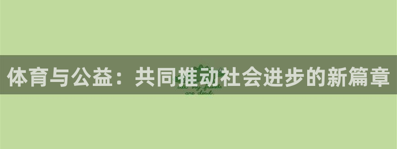 谈球吧体育：体育与公益：共同推动社会进步的新篇章